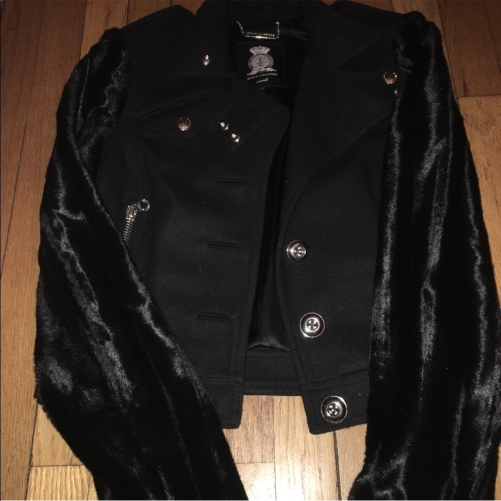 Juicy couture black moto jacket xsmall